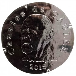 Francia. 2015. 10 Euro (Proof) (Plata) Charles de Gaulle