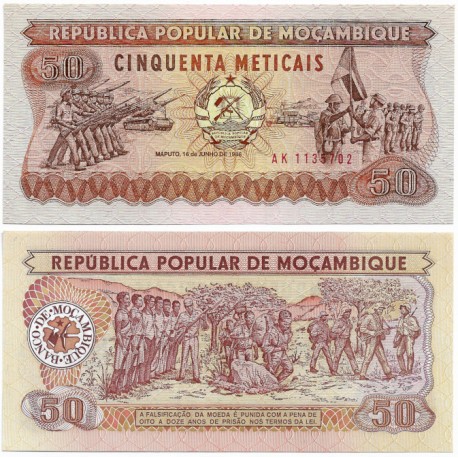 (129b) Mozambique. 1986. 50 Meticais (SC)