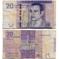 (74) Marruecos. 2012. 20 Dirhams (BC-) Leve rotura margen derecho