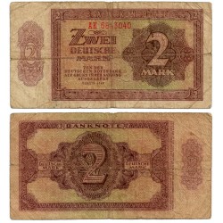 (10b) Alemania Democrática. 1948. 2 Mark (BC/BC-)
