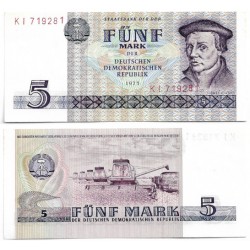 (27a) Alemania Democrática. 1975. 5 Mark (SC)