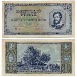(122) Hungría. 1945. 1.000.000 Pengo (MBC)