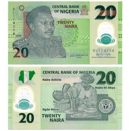 (34d) Nigeria. 2008. 20 Naira (SC)