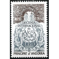 Andorra. 1981. 1,60 Francs (Nuevo) Decenia Internacional del Agua Potable i Saneamiento