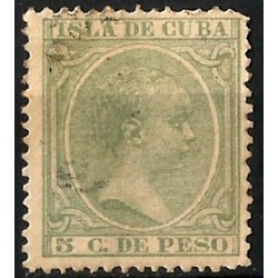 (127) Cuba Colonial. 1891-92. 5 Centavos de Peso (Usado)