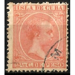 (126) Cuba Colonial. 1891-92. 2½ Centavos de Peso (Usado)