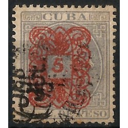 (71) Cuba Colonial. 1882-83. 5 Centavos de Peso (Usado)