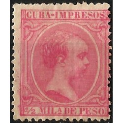 (130) Cuba Colonial. 1891-92. ½ Milésima de Peso (Usado)