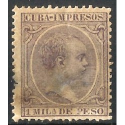 (119) Cuba Colonial. 1891-92. 1 Milésima de Peso (Usado)