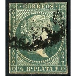 (1) Antillas Españolas. 1855. ½ Real (Usado)