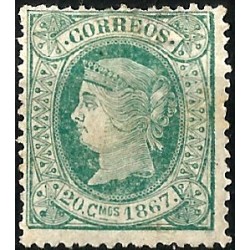 (20) Cuba Colonial. 1867. 20 Céntimos de Escudo (Nuevo, con señal de fijasellos)