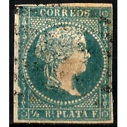(4) Antillas Españolas. 1857. ½ Real (Usado)
