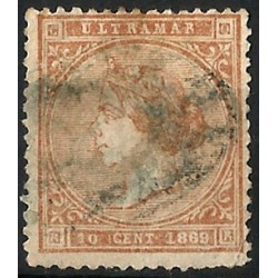 (16) Antillas Españolas. 1869. 10 Céntimos de Escudo (Usado)