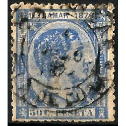 (37) Cuba Colonial. 1876. 50 Céntimos de Peseta (Usado)