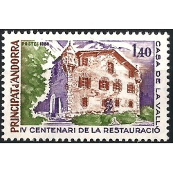 Andorra. 1980. 1,40 Francs (Nuevo) IV Centenario de la Restauración