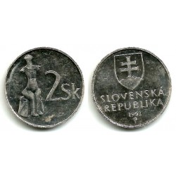 (13) Eslovaquia. 1993. 2 Koruna (EBC+)