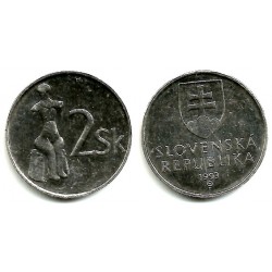 (13) Eslovaquia. 1993. 2 Koruna (EBC+)