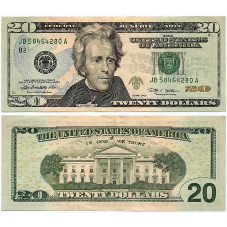 (533) Estados Unidos de América. 2009. 20 Dollars (EBC)