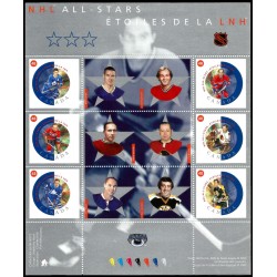 Canadá. 2002. Hoja Conmemorativa (Nuevo) NHL All-Stars