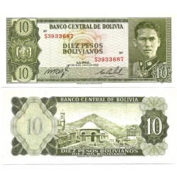 (154a) Bolivia. 1962. 10 Pesos Bolivianos (SC)