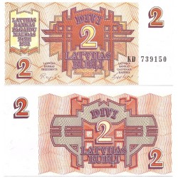 (36) Letonia. 1992. 2 Rubli (SC)