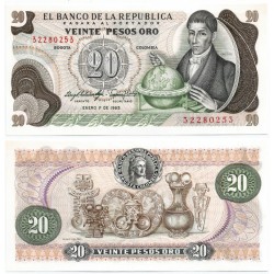 (409d) Colombia. 1983. 20 Pesos Oro (SC)
