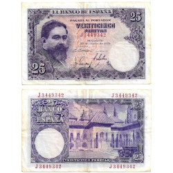 Estado Español. 1954. 25 Pesetas (MBC-) Serie J