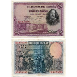 España. 1928. 50 Pesetas (MBC) Serie E