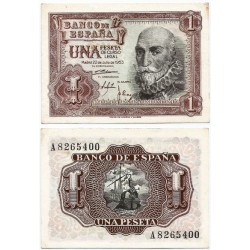 Estado Español. 1953. 1 Peseta (EBC-) Serie A