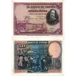 España. 1928. 50 Pesetas (MBC+) Serie E