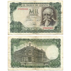Estado Español. 1971. 1000 Pesetas (BC) Serie 1F. Leves roturas en márgenes