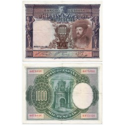 España. 1925. 1000 Pesetas (MBC/MBC-) Sin Serie