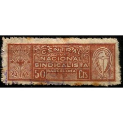 Central Nacional Sindicalista. Barcelona. 50 Céntimos (Usado)