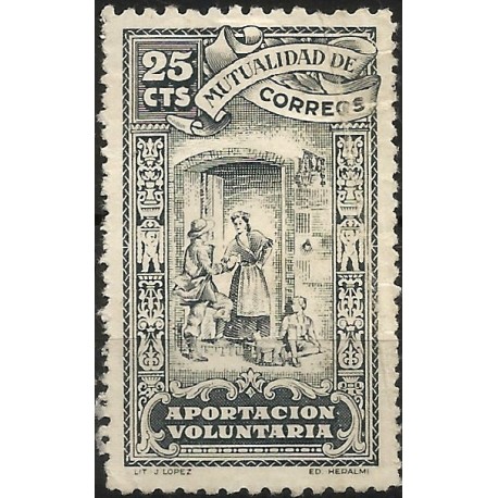 Mutualidad de Correos. 25 Céntimos (Usado)