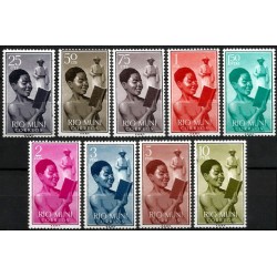 Río Muni. 1960. Serie Completa (Nuevo, con señal de fijasellos) Pro Indígena