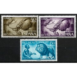 Río Muni. 1966. Serie Completa (Nuevo, con señal de fijasellos) Pro Infancia