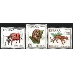 Río Muni. 1967. Serie Completa (Nuevo, con señal de fijasellos) Día del Sello