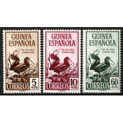 Guinea Española. 1952. Serie Completa (Nuevo, con señal de fijasellos) Dia del Sello Colonial