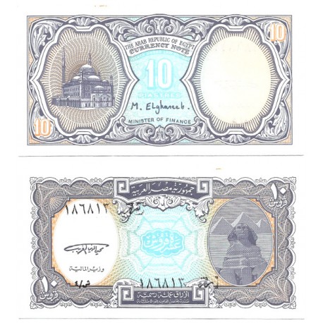 (189a) Egipto. 1998-2002. 10 Piastres (SC) Mancha