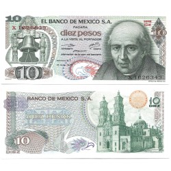 (63h) Estados Unidos Mexicanos. 1975. 10 Pesos (SC)