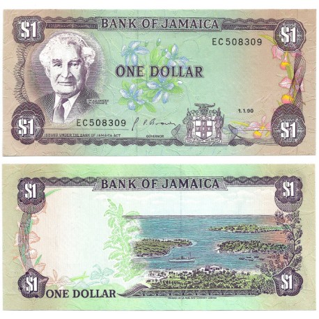 (68Ad) Jamaica. 1990. 1 Dollar (SC)