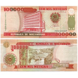 (139) Mozambique. 1993. 100000 Meticais (SC)