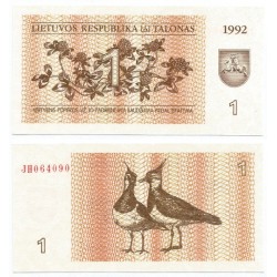 (39) Lituania. 1992. 1 Talonas (SC)