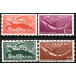 Guinea Española. 1954. Serie Completa (Nuevo, con señal de fijasellos) Dia del Sello Colonial
