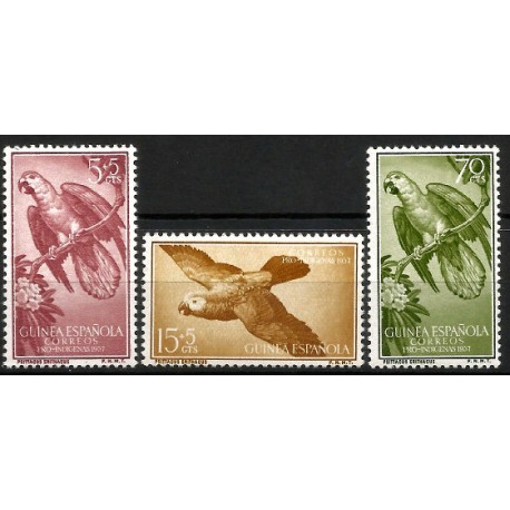 Guinea Española. 1957. Serie Completa (Nuevo, con señal de fijasellos) Pro Indigenas