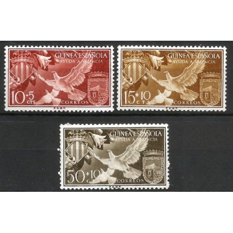 Guinea Española. 1958. Serie Completa (Nuevo, con señal de fijasellos) Ayuda a València