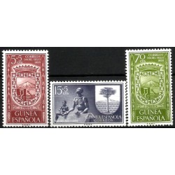 Guinea Española. 1956. Serie Completa (Nuevo, con señal de fijasellos) Día del Sello