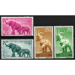 Guinea Española. 1957. Serie Completa (Nuevo, con señal de fijasellos) Día del Sello