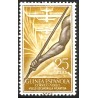 Guinea Española. 1957. 25 Pesetas (Nuevo, con señal de fijasellos) Vuelo Escuadrilla Atlantida