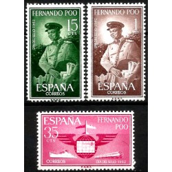 Fernando Poo. 1962. Serie Completa (Nuevo, con señal de fijsellos) Día del Sello